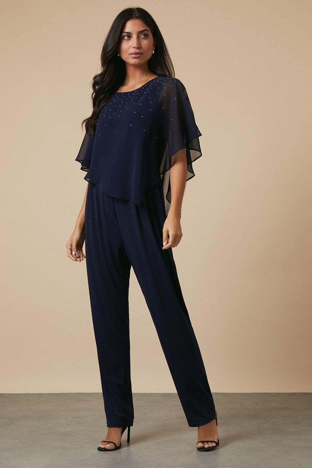 Jumpsuits | Tall Overlayer Jumpsuit Front Hotfix | Wallis