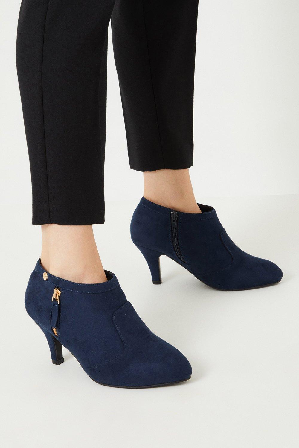 Boots | Wide Fit Annabelle Zip Detail Shoe Boots | Wallis