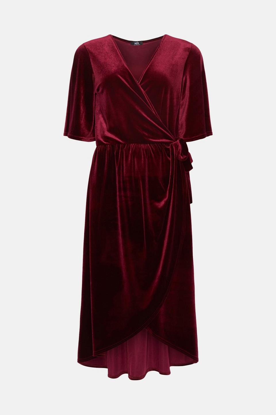 Dresses | Tall Velvet Wrap Midi Dress | Wallis