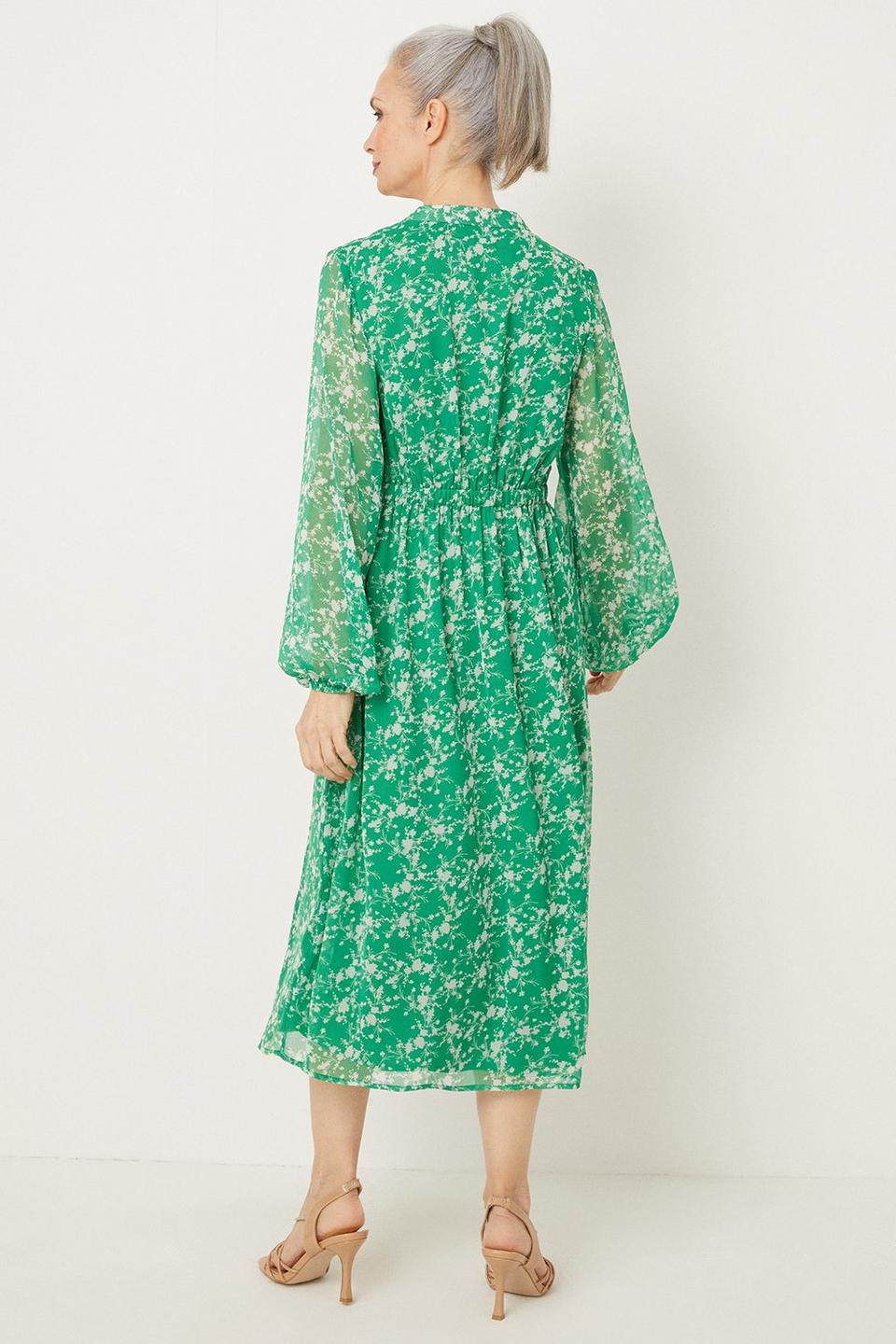 Dresses | Green Ditsy Midi Dress | Wallis