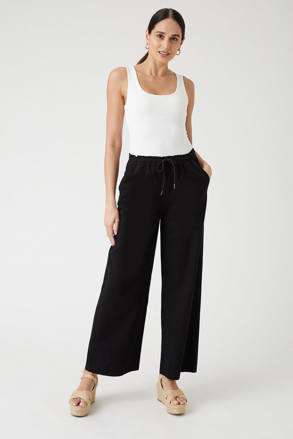 Wallis Elasticated Waist Wide Leg Trousers | Debenhams