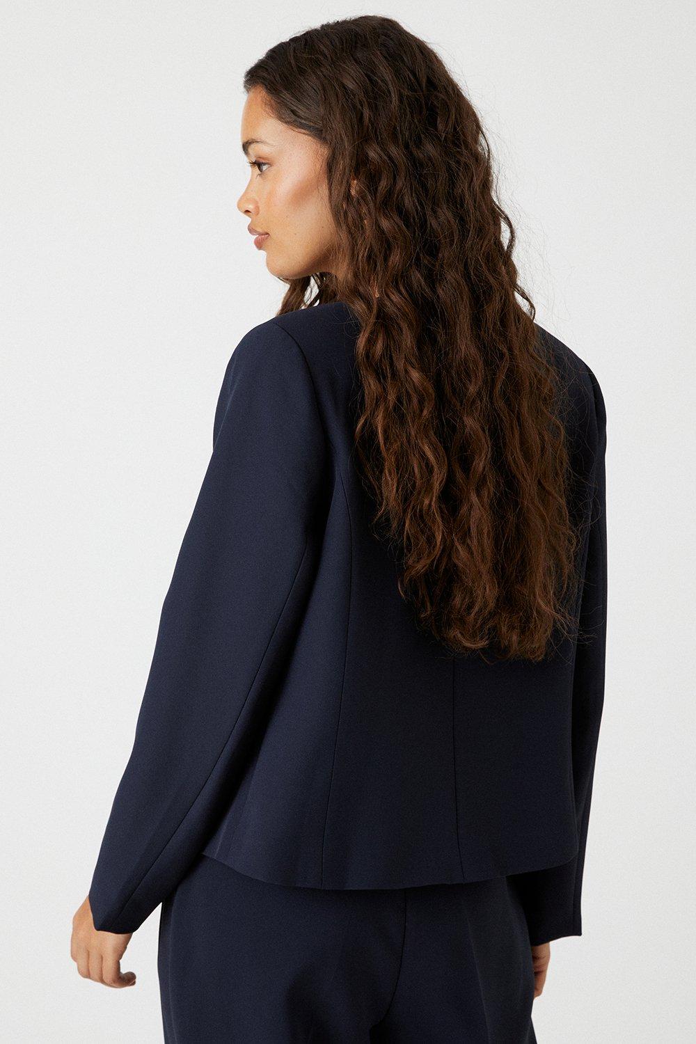 Jackets u0026 Coats | Petite Navy Button Detail Jacket | Wallis