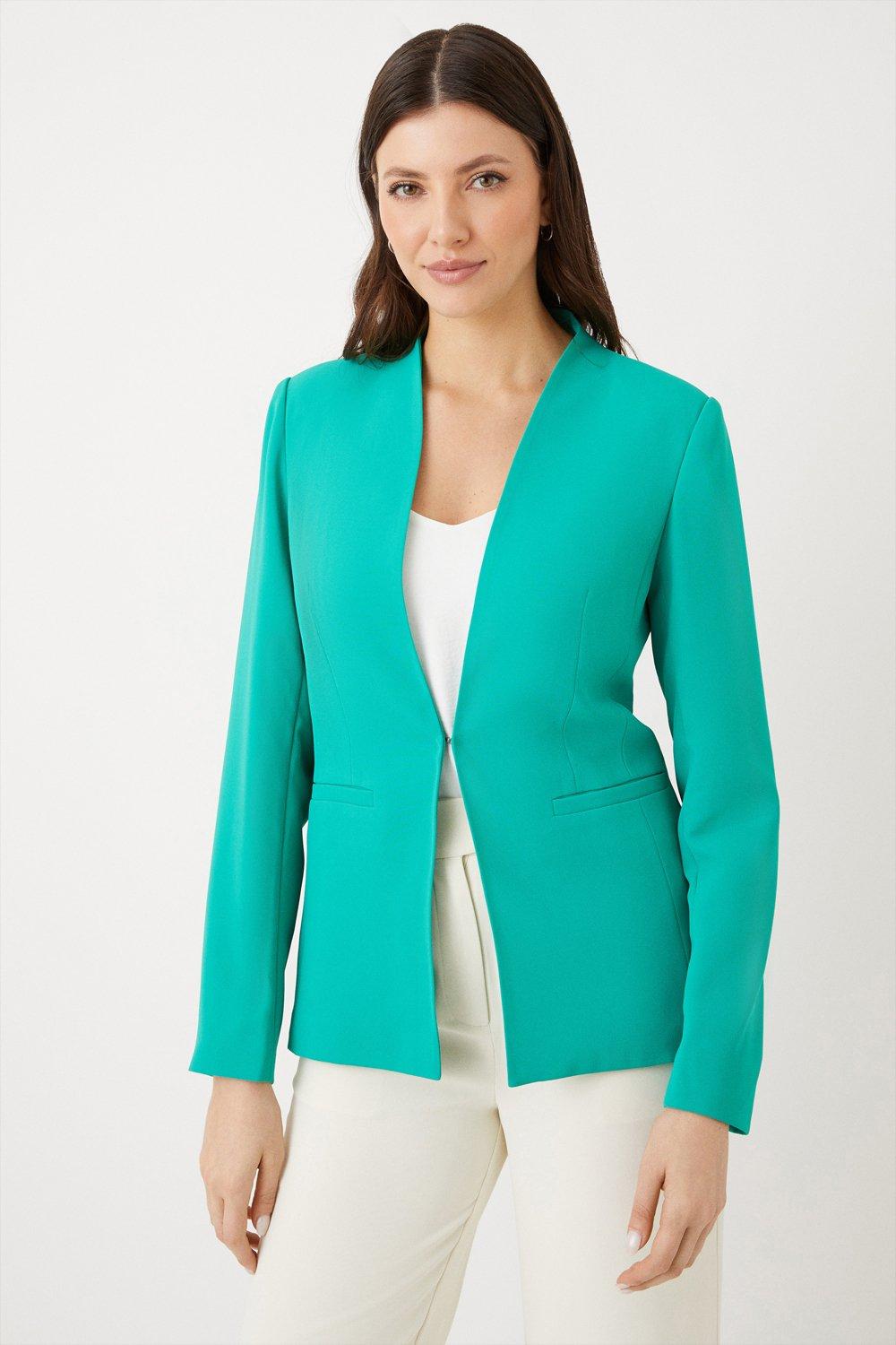 Jackets & Coats | Collarless Smart Blazer | Wallis