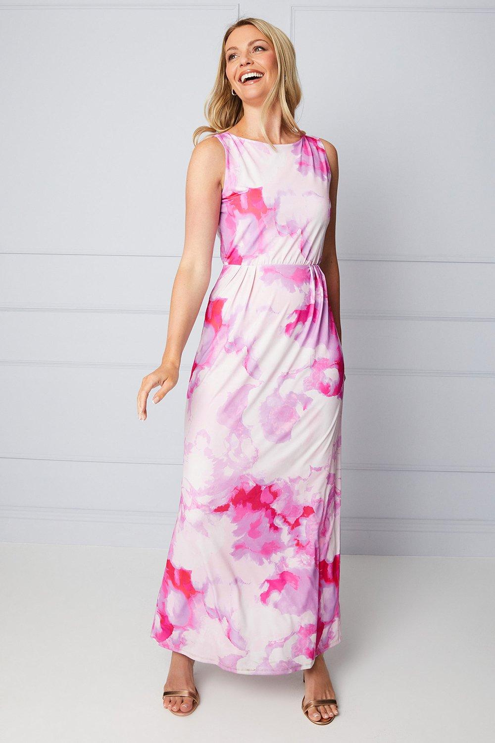 Womens Premium Jersey Printed Maxi Dress