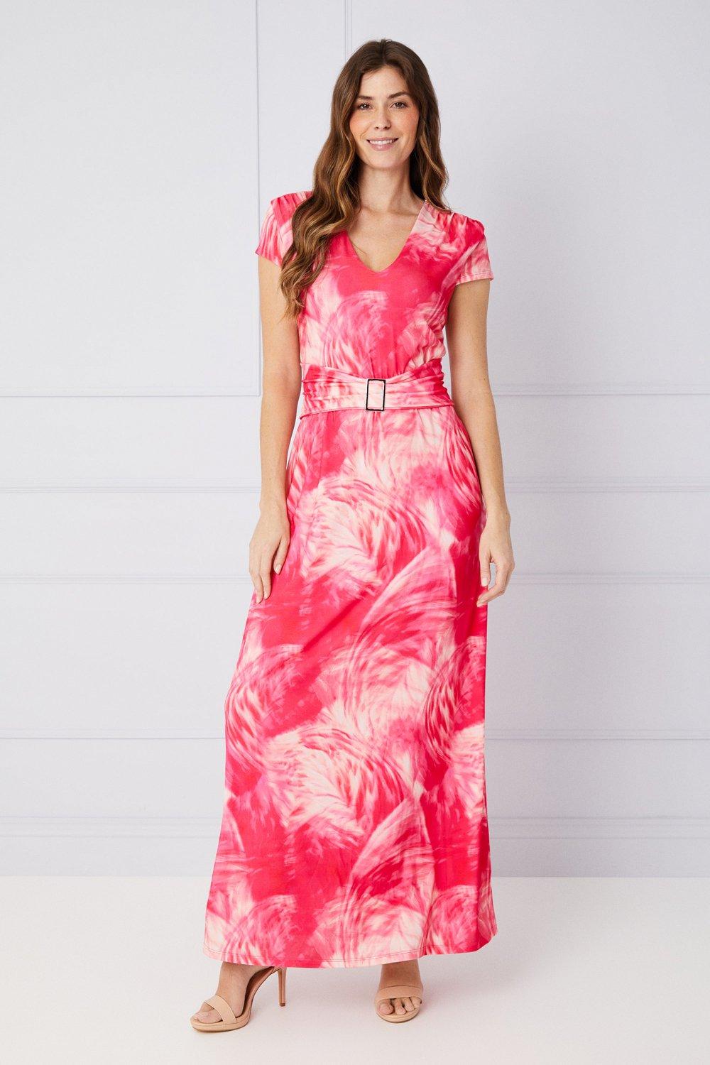 Womens Tall Occasion Premium Jersey Printed Maxi Dress