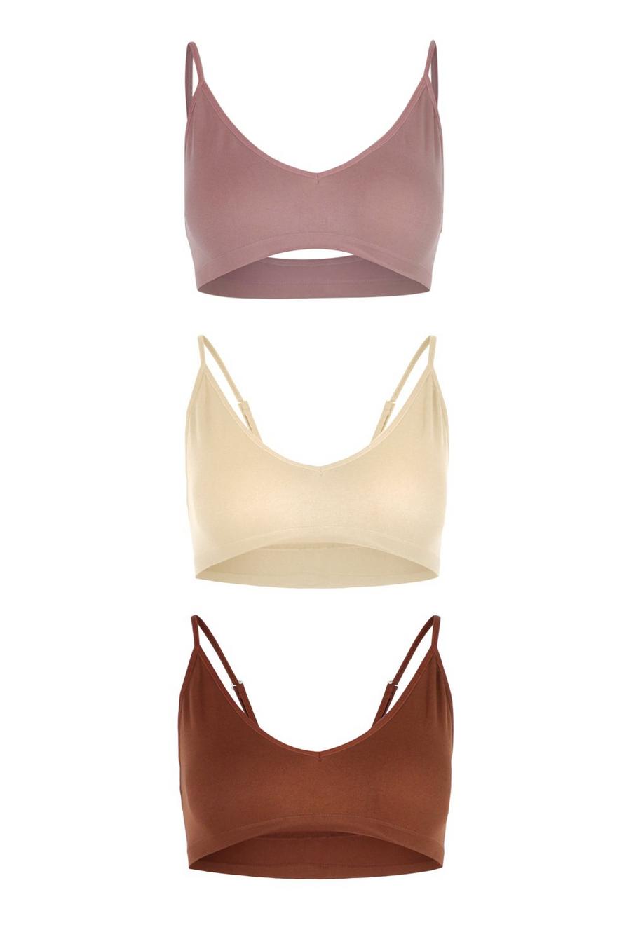 Maternity 3 Pack Seamfree Triangle Bralette image number 1