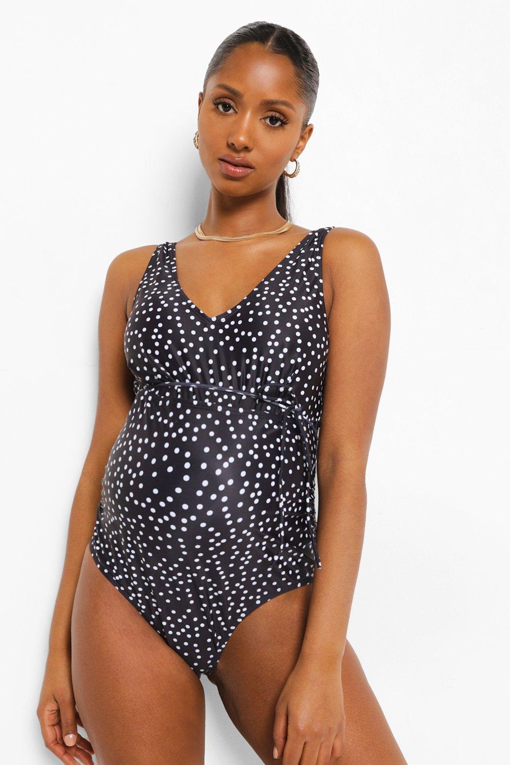 Maternit Maillot de bain pois nou la taille