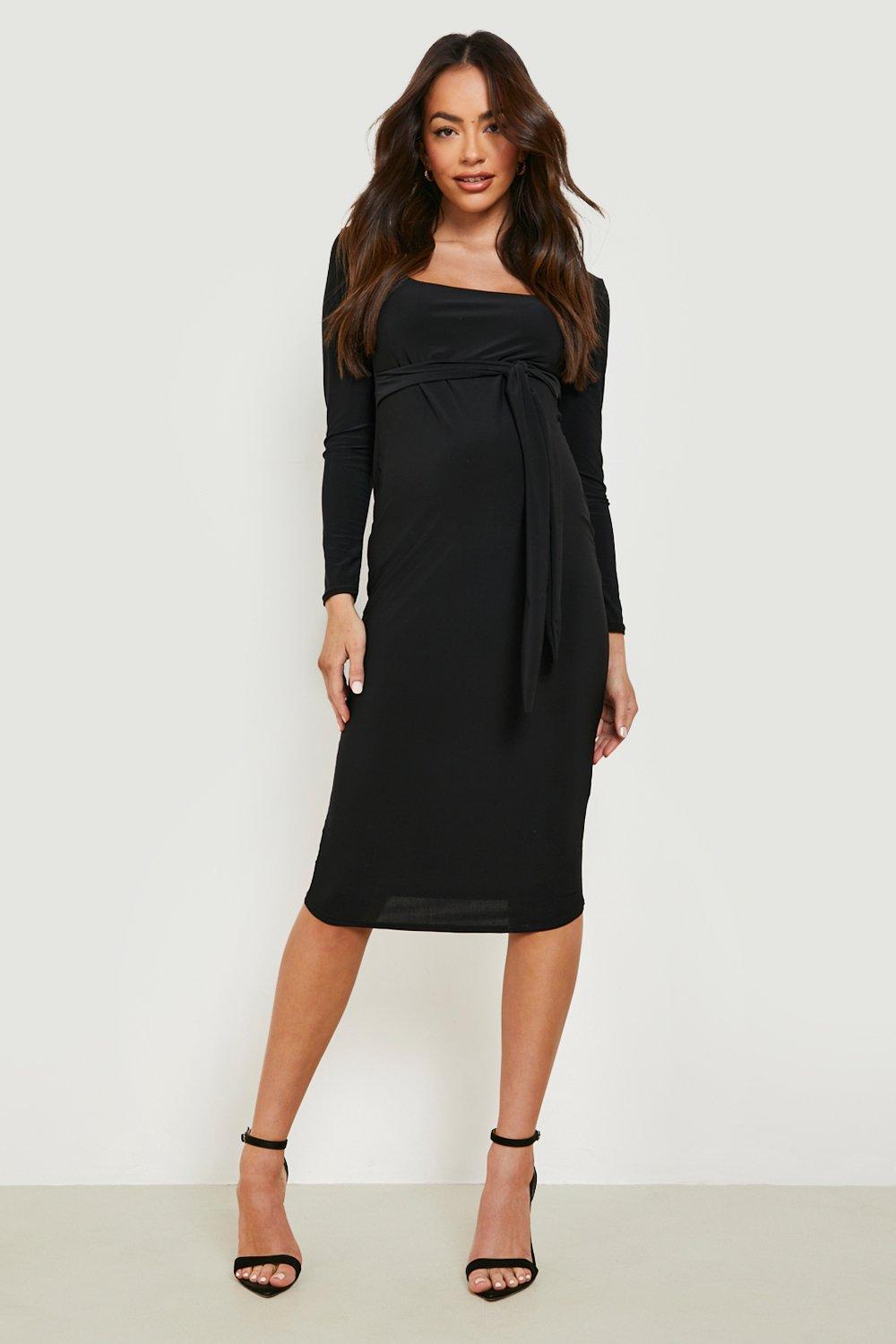 Maternity Sonoma Goods For Life® Long Sleeve Squareneck Dress