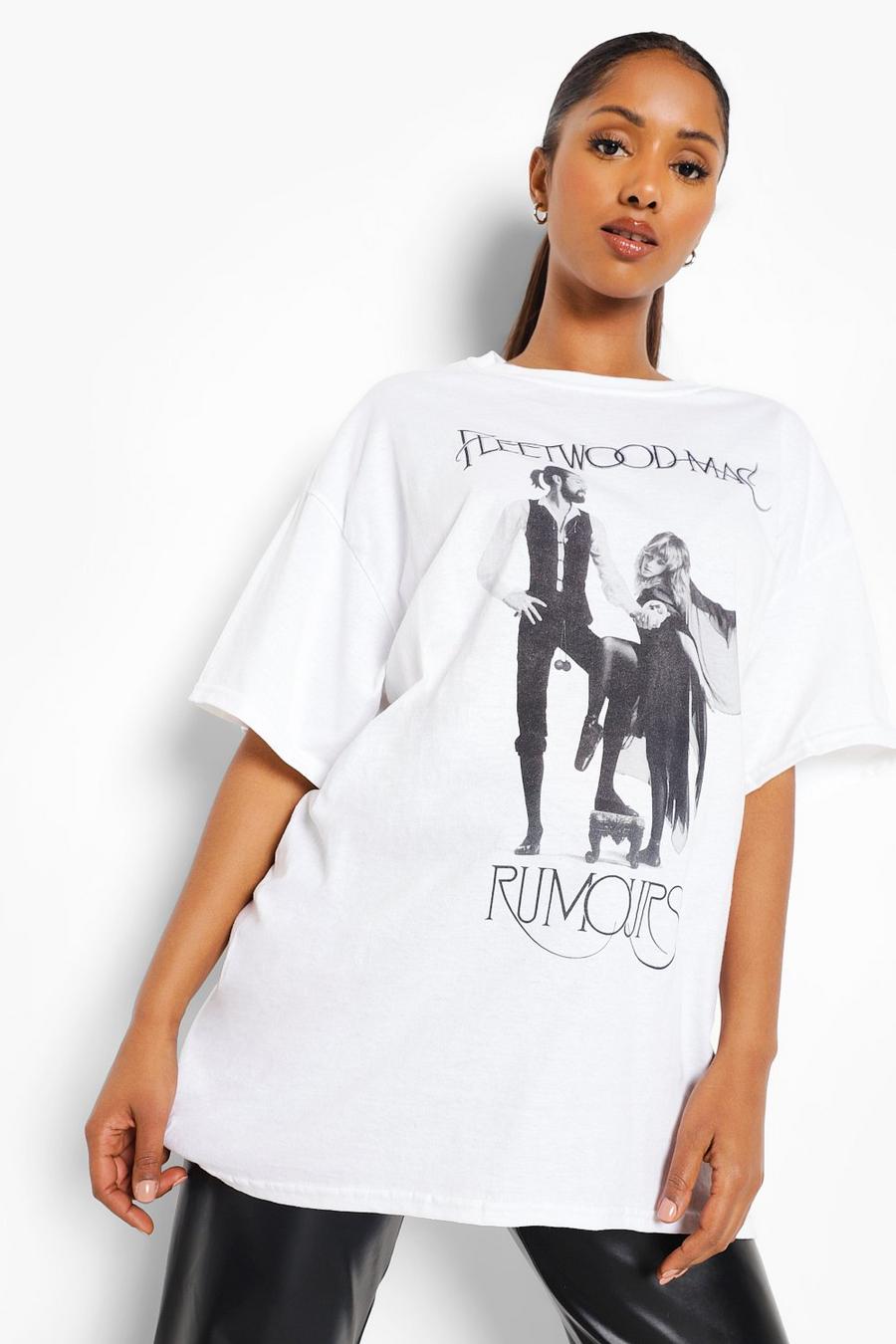 Umstandsmode T-Shirt mit lizenziertem Fleetwood Mac Print, Weiß blanc