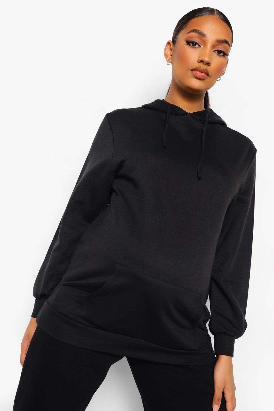 Black Maternity Oversized Hoodie image number 1