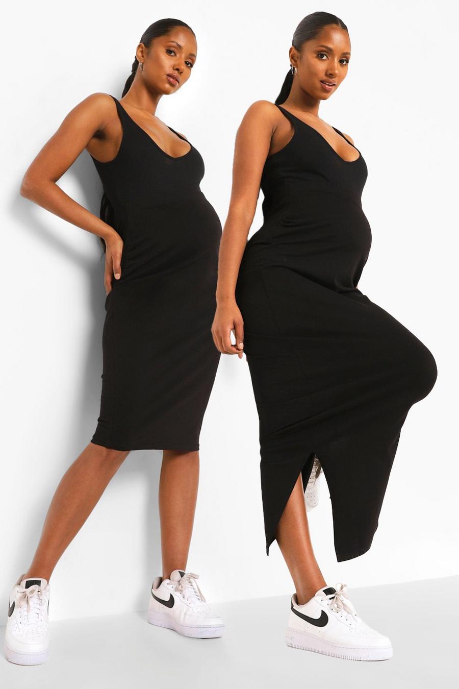 Black Maternity 2 Pack Midi And Maxi Skirt image number 1