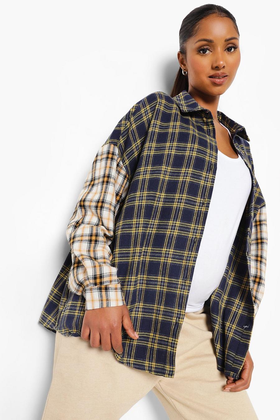 Multi Maternity Mixed Flannel Shirt image number 1