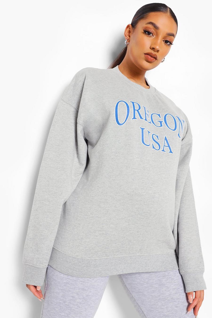 Umstandsmode Sweatshirt mit Oregon-Print, Grau image number 1