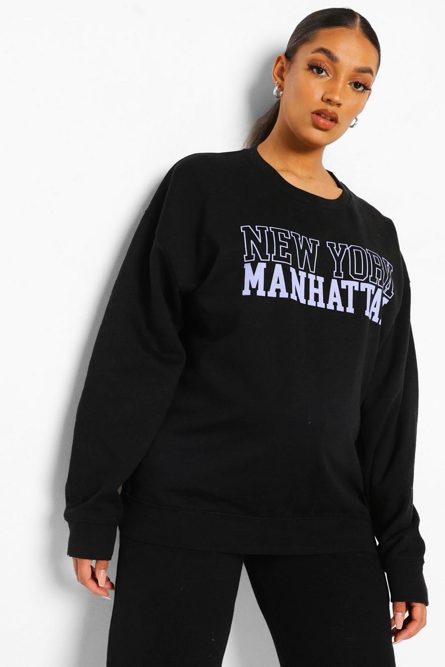 Black Maternity Manhattan Sweatshirt image number 1