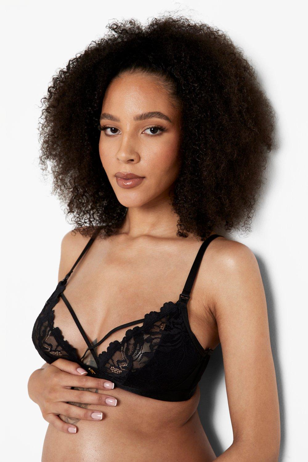 Bralette de lactancia de encaje boohoo