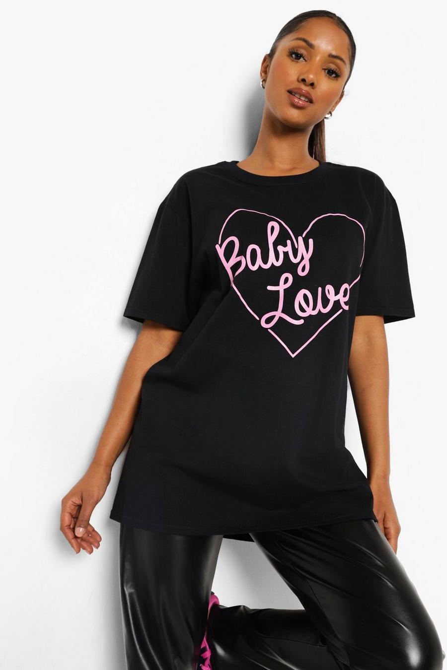 T-shirt premaman San Valentino con scritta Baby Love image number 1