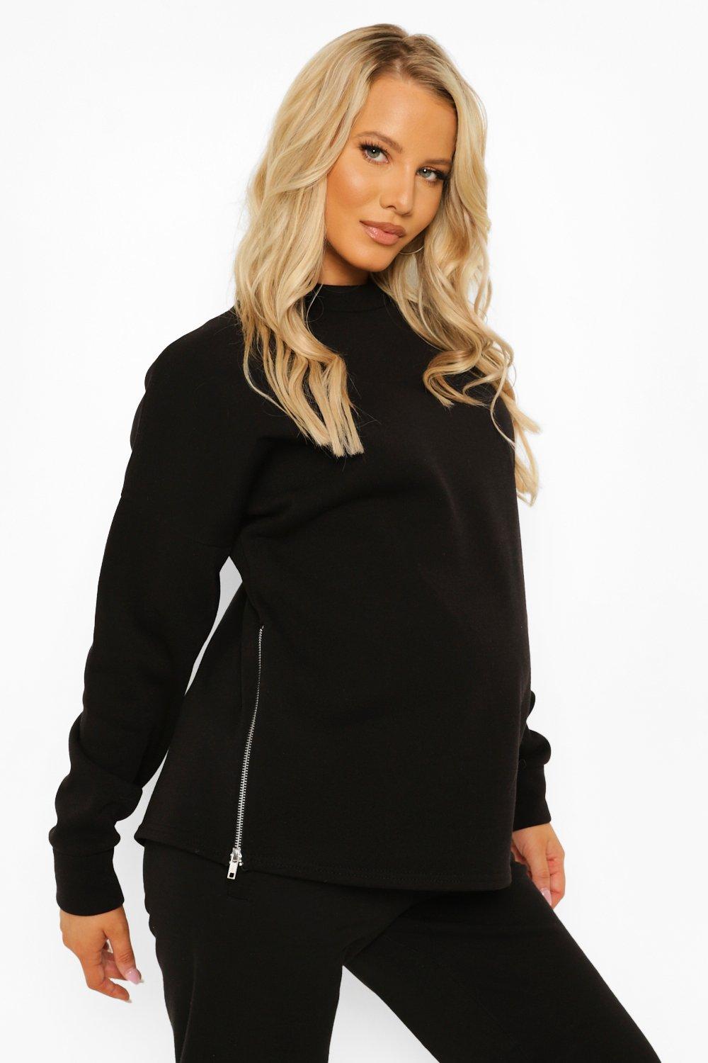 Zip side sweatshirt deals