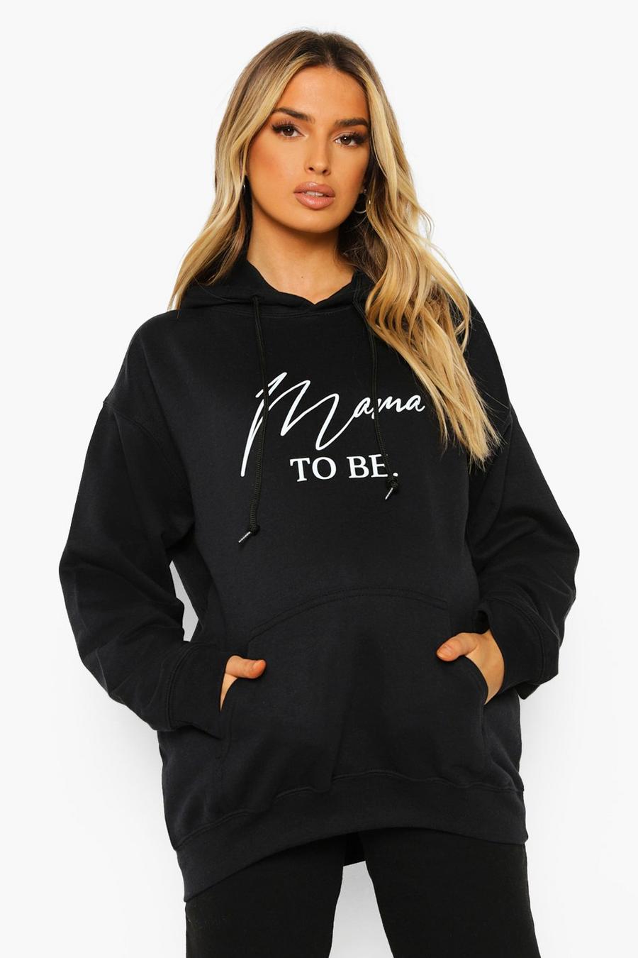 Black Mammakläder - "Mama To Be" Hoodie image number 1