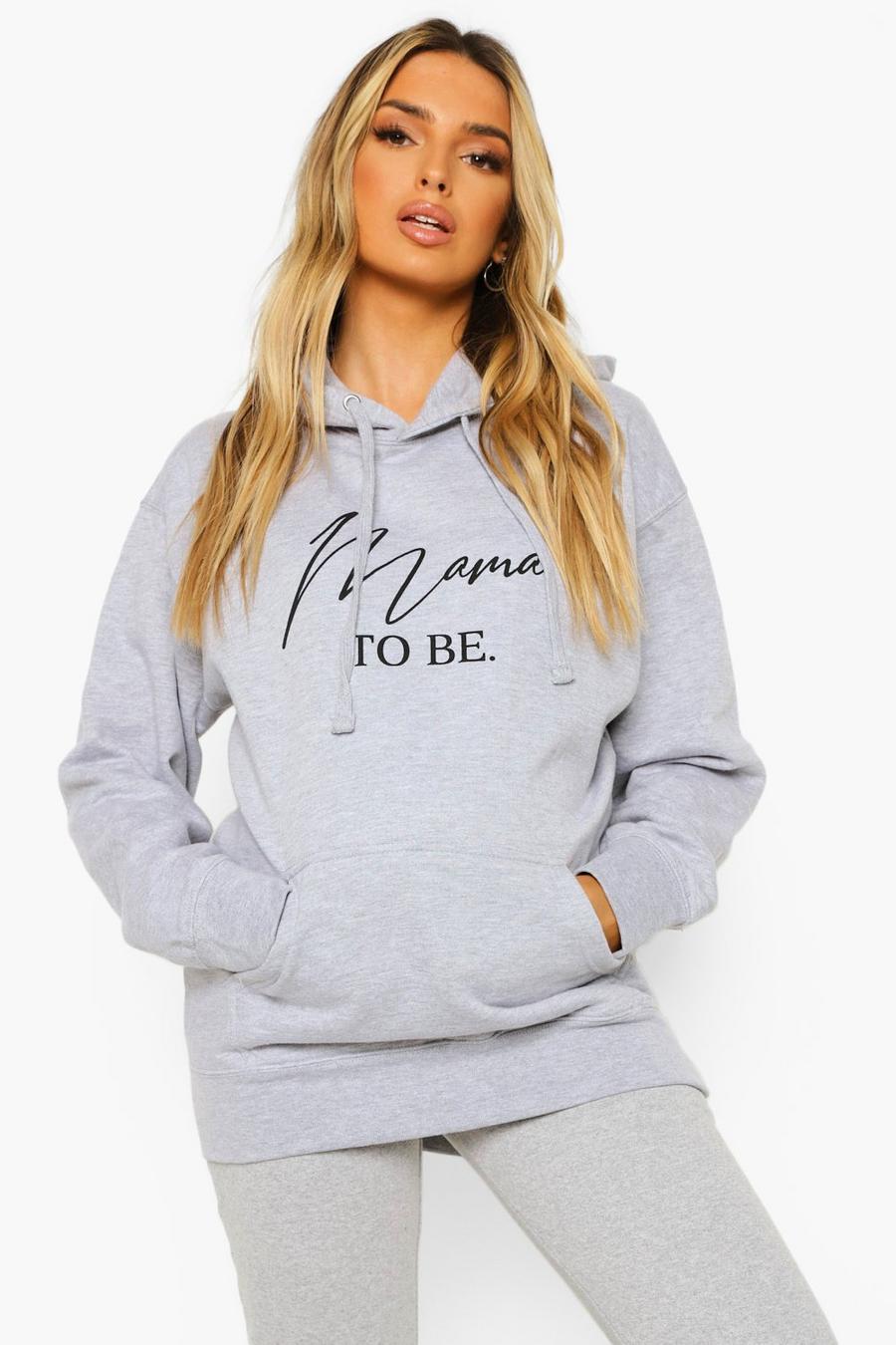 Grey marl Maternity 'Mama To Be' Hoodie image number 1