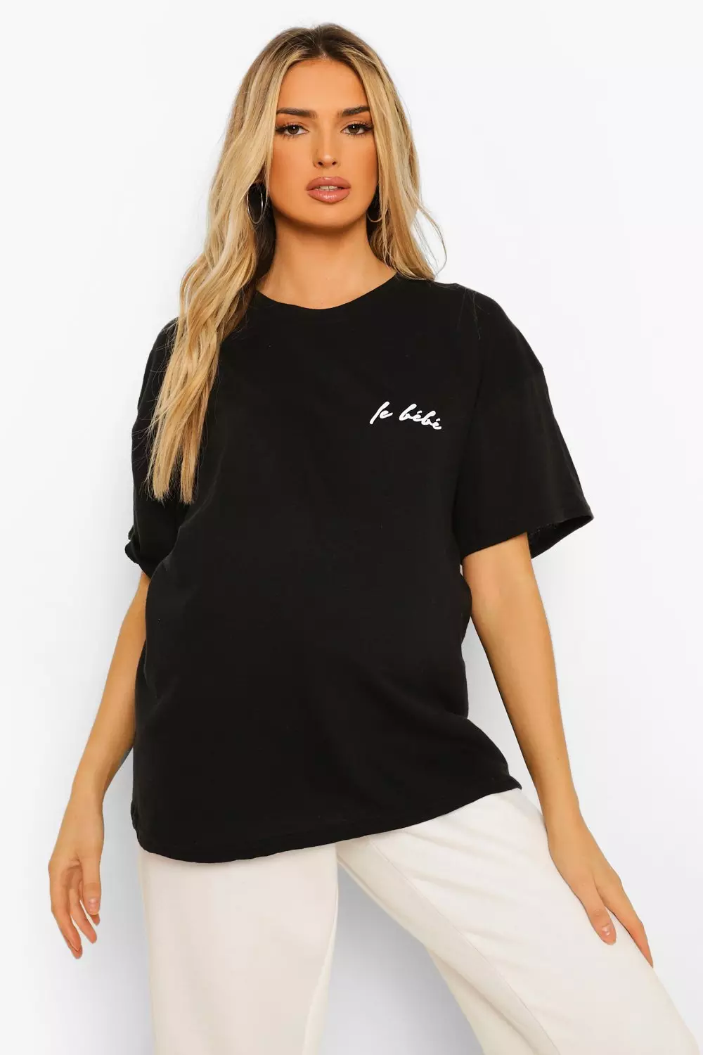 Maternity Le Bebe Slogan T Shirt Boohoo