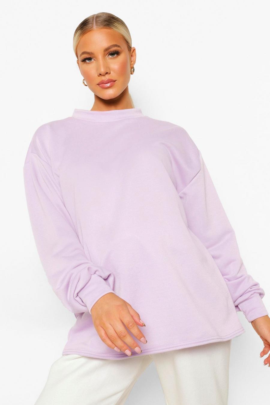 Lilac Maternity Open Back Sweatshirt image number 1