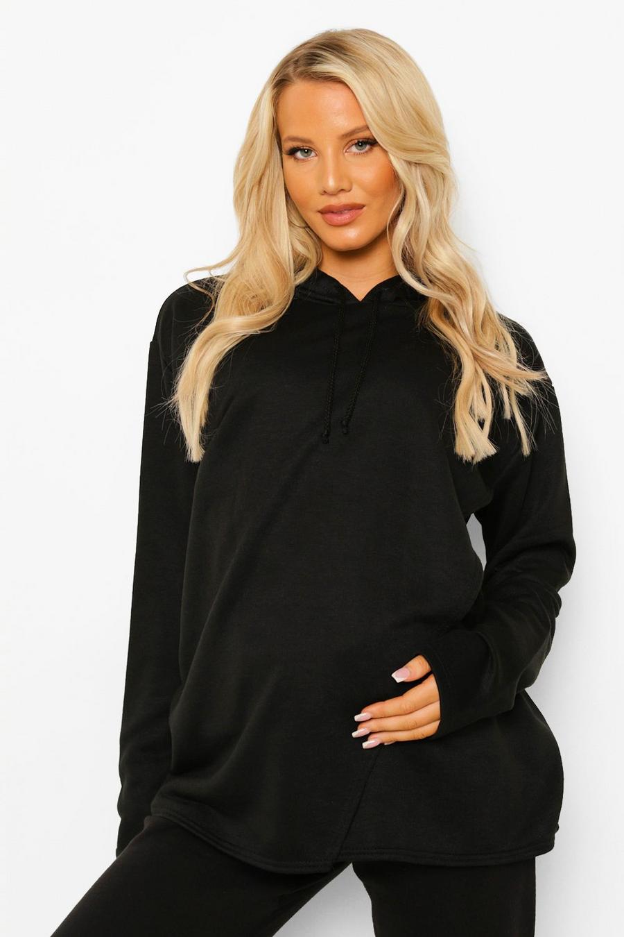 Black Mammakläder - Oversize hoodie i amningsmodell image number 1