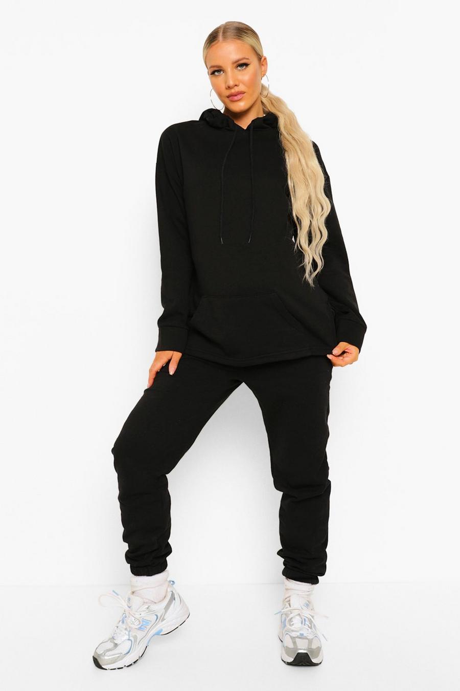 Black svart Mammakläder - Mysdress med hoodie och slitsar image number 1