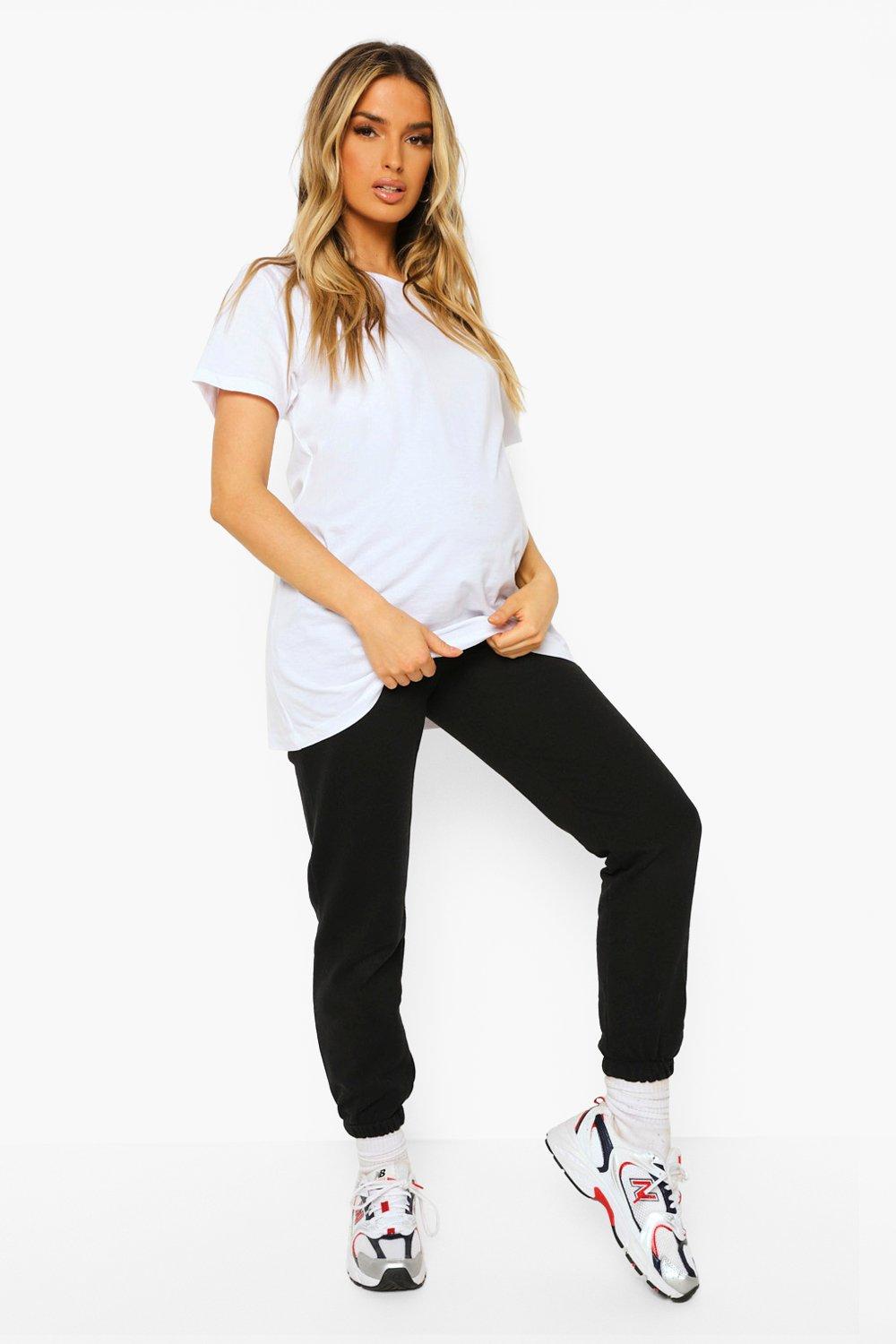 Women's Black Maternity Under The Bump Joggers