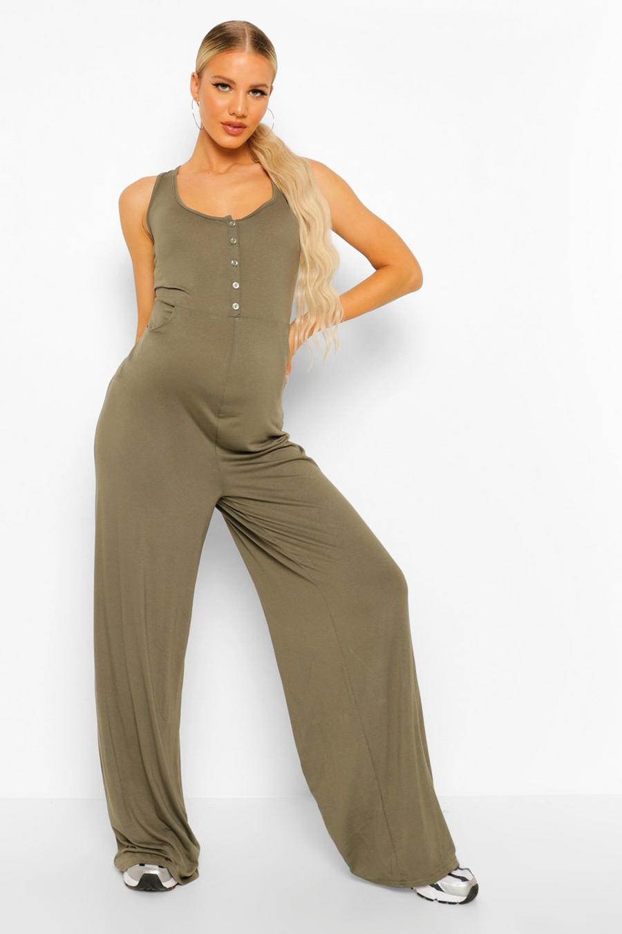 Maternity Button Front Lounge Jumpsuit image number 1