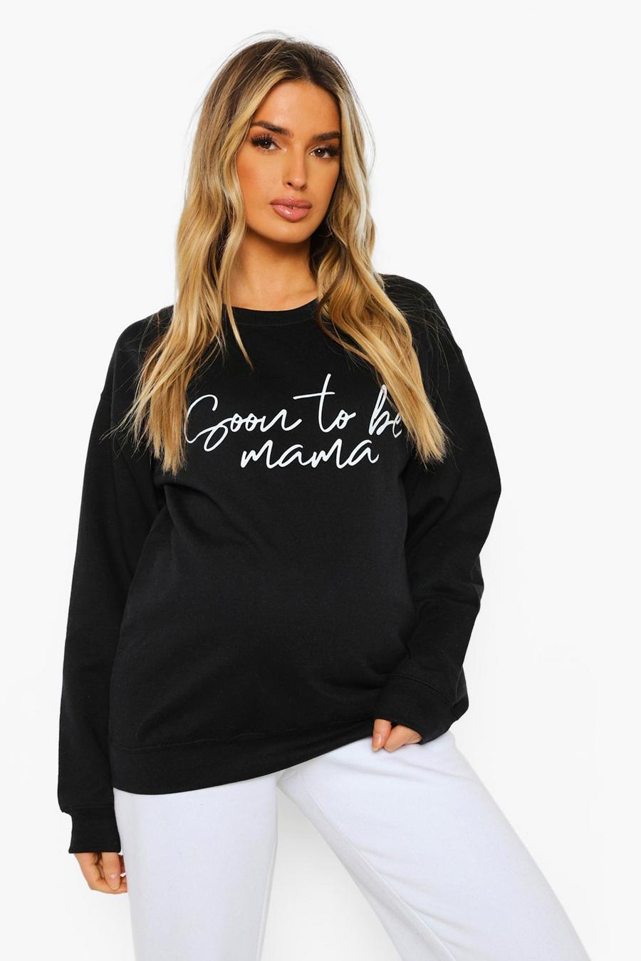 Black Mammakläder - "Soon To Be Mama" Sweatshirt image number 1