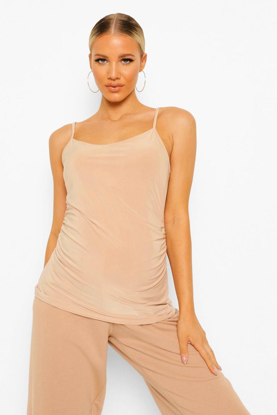 Camel Black Maternity Double Layer Strappy Cami image number 1