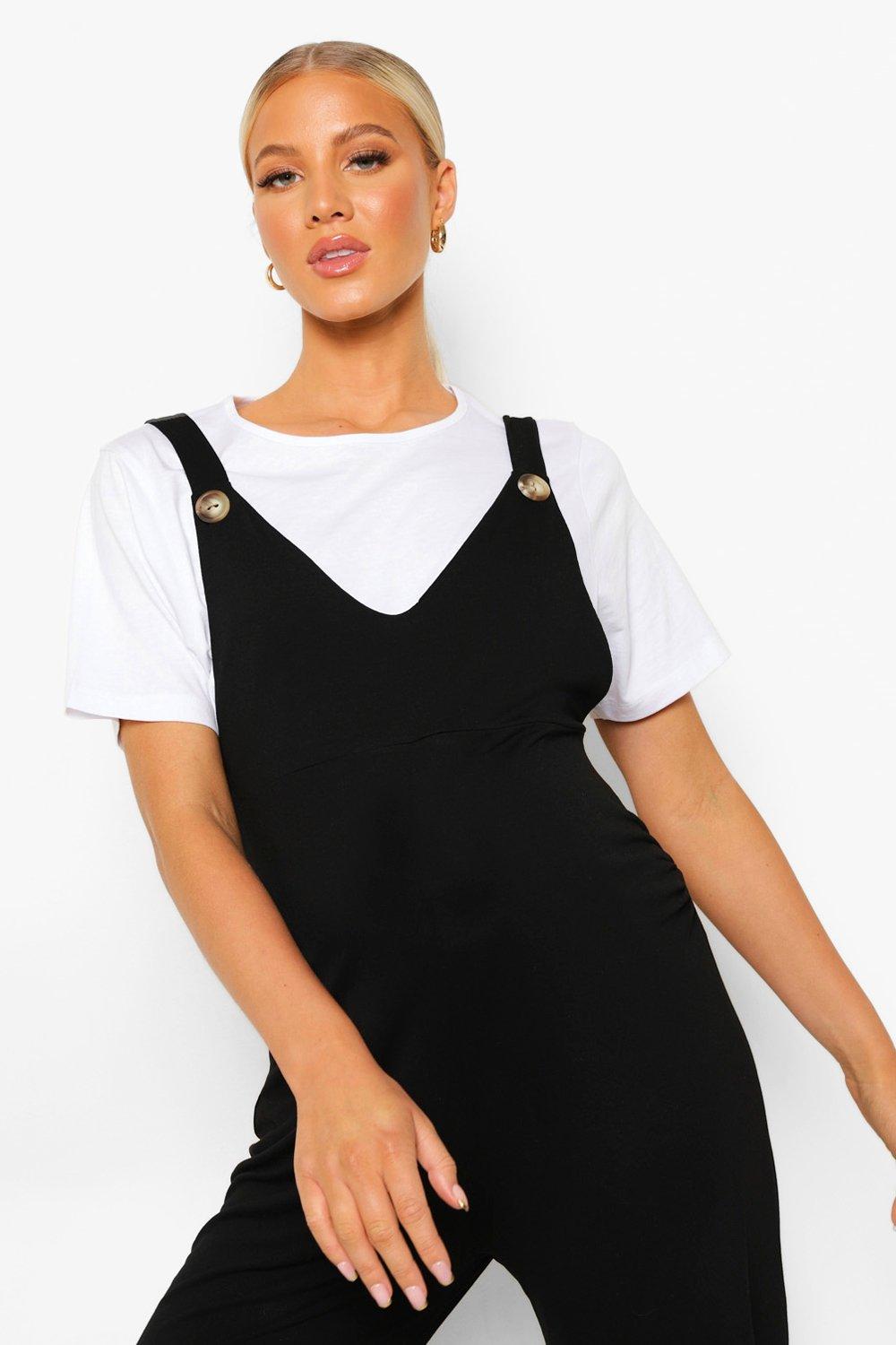 Maternite Salopette jupe culotte a col en V
