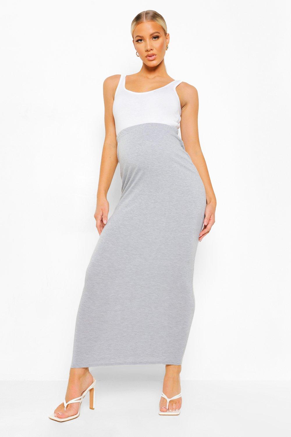 Maternity over 2025 bump maxi skirt