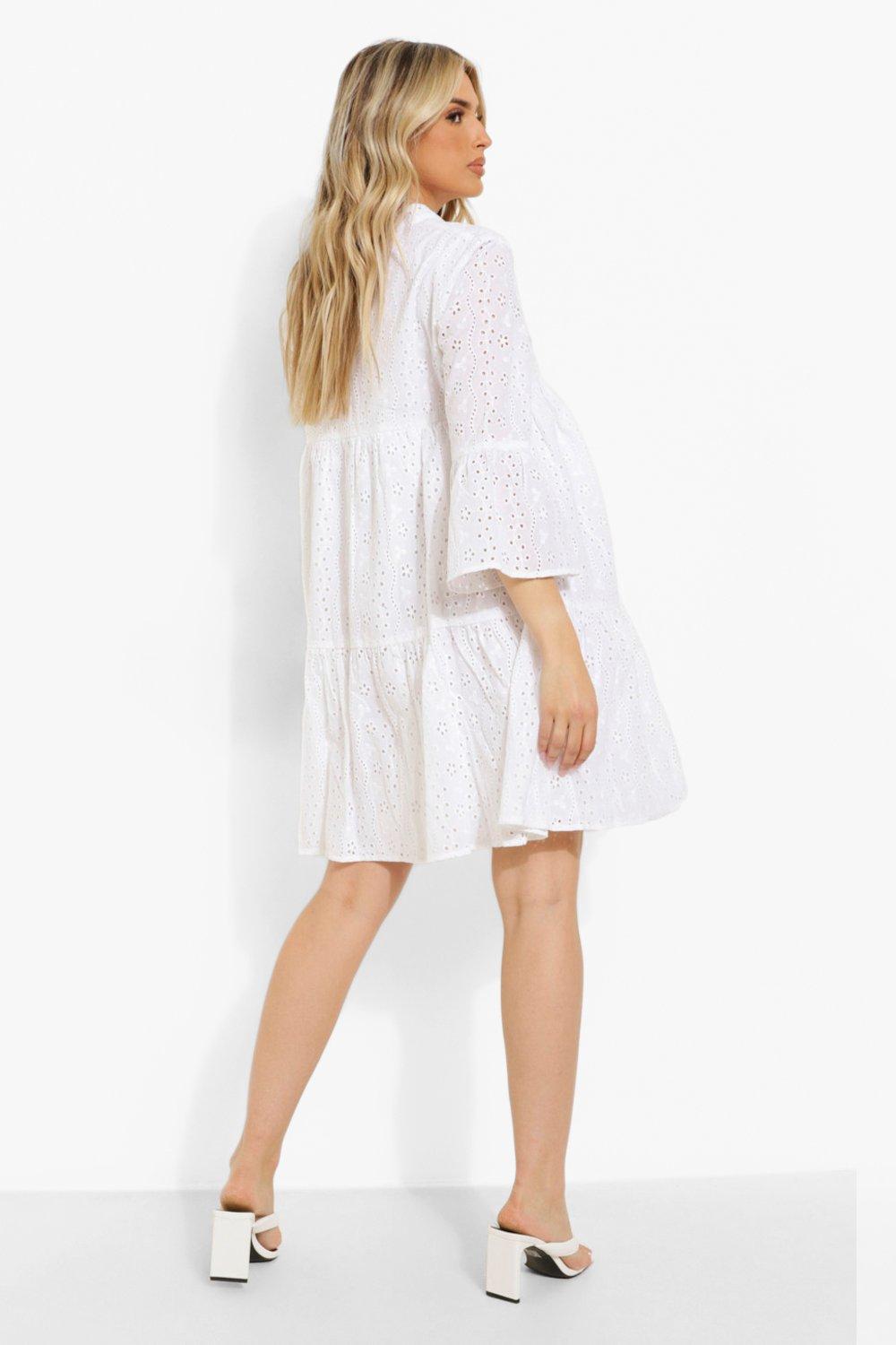 Maternity Tiered Smock Dress