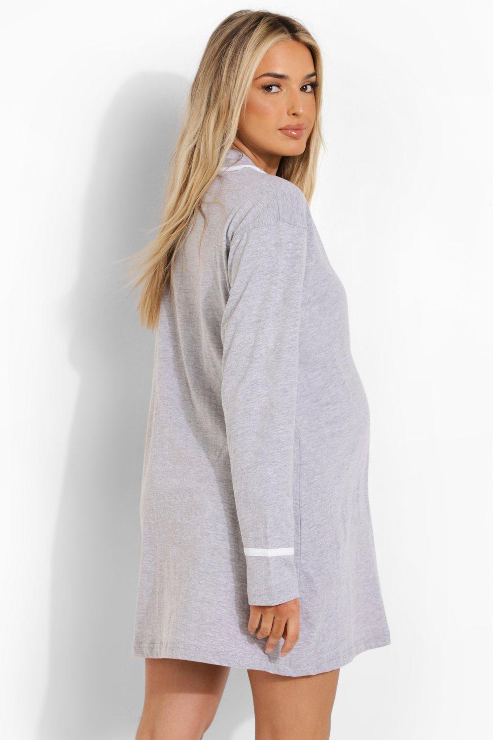 boohoo Maternity Satin Button Through Night Shirt  Trendy outfits chic, Boohoo  maternity, Maternity clothes