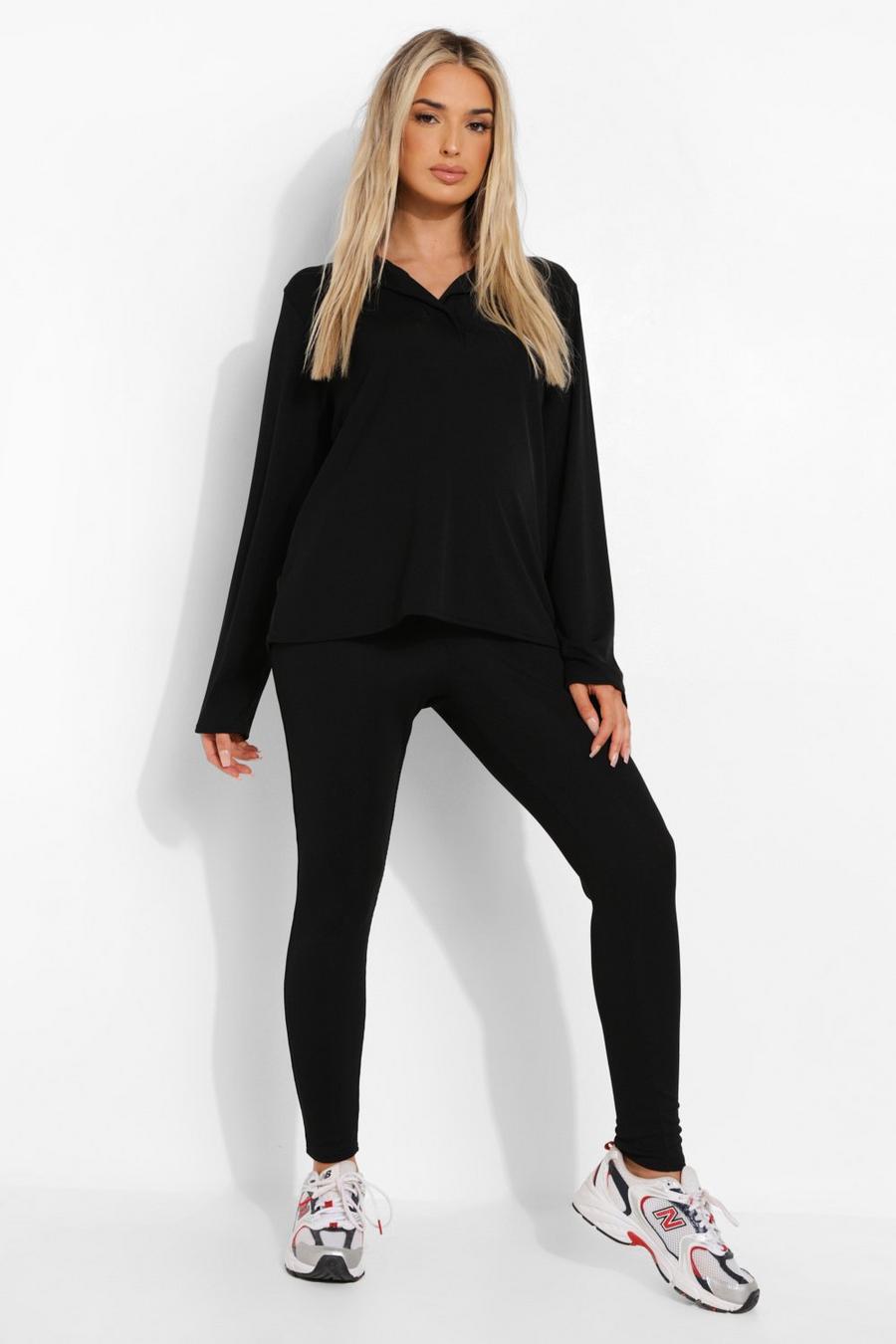 Black Mammakläder - Oversize tröja och leggings image number 1