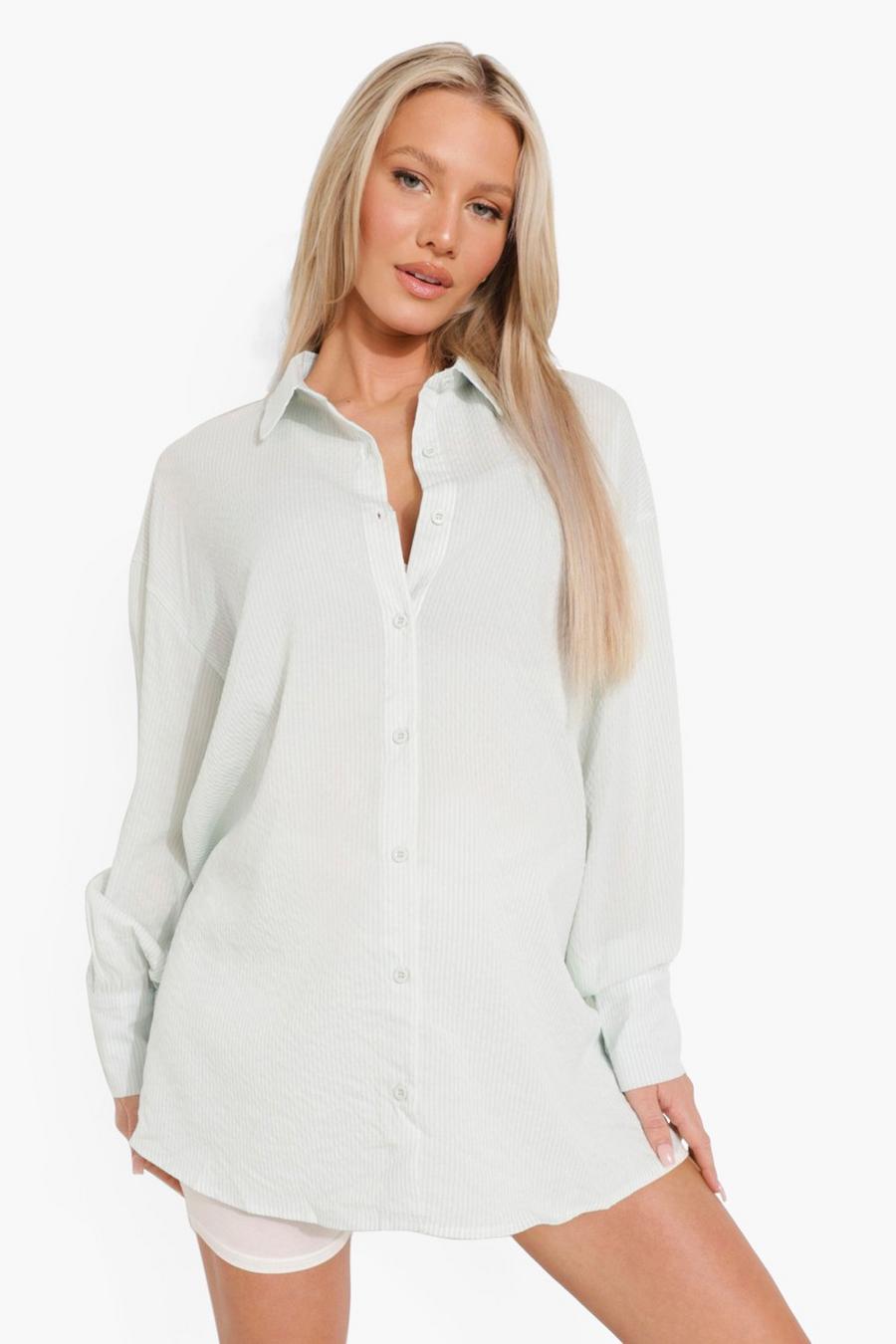 Mint Mammakläder - Randig oversize skjorta image number 1