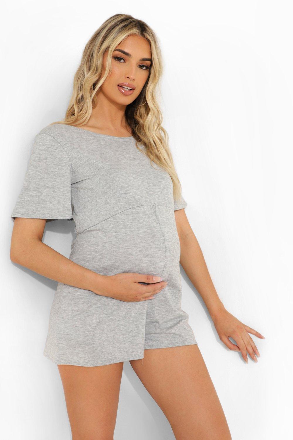 Maternity Tie Back Cap Sleeve Playsuit