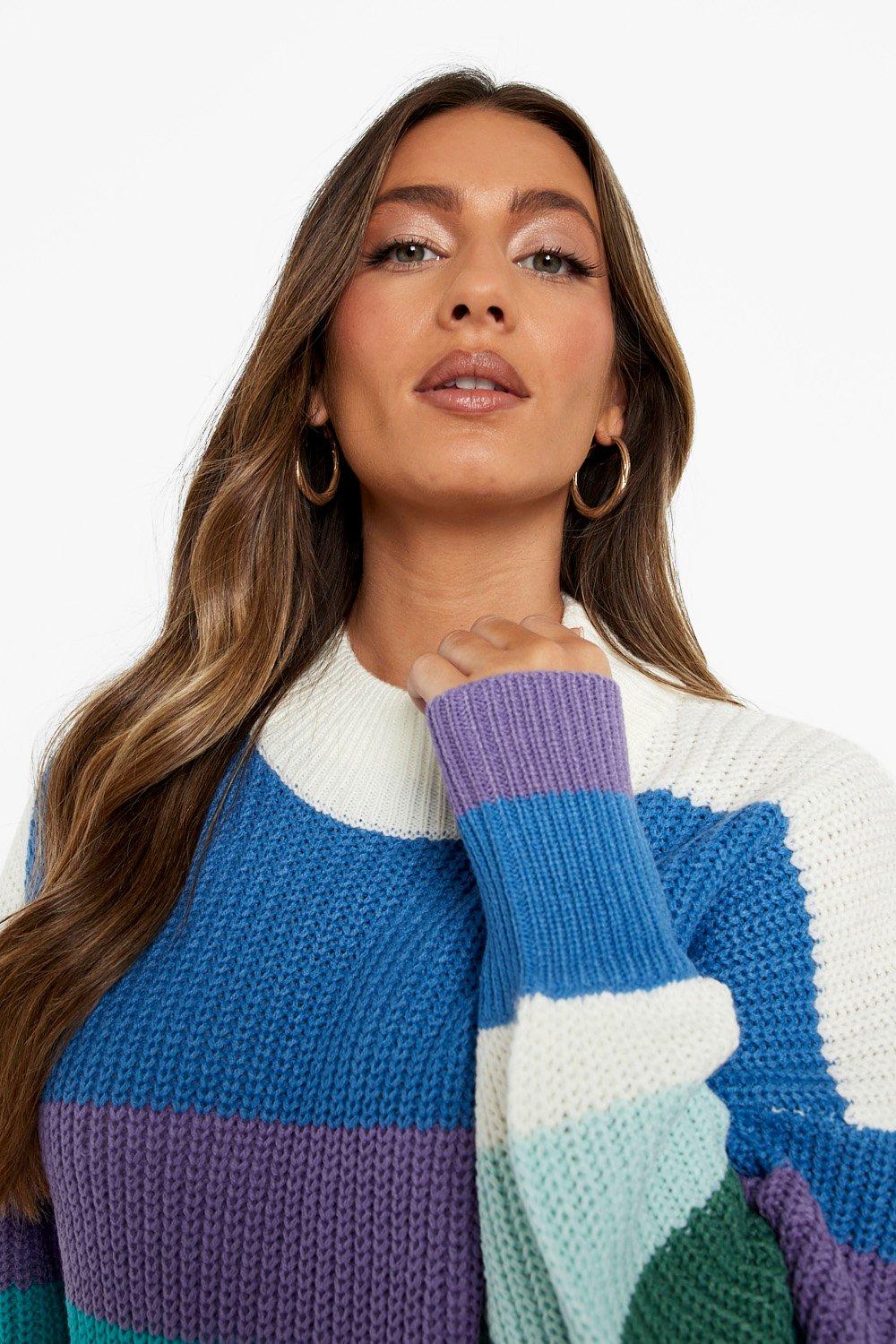 Boohoo rainbow outlet jumper