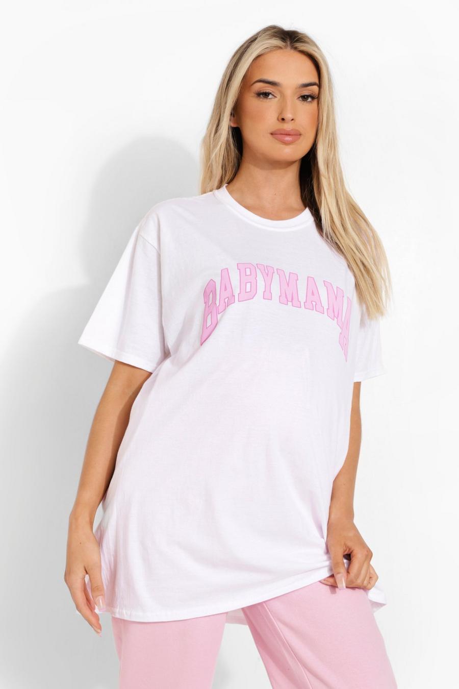 Pink Zwangerschap 'Baby Mama' T-Shirt image number 1