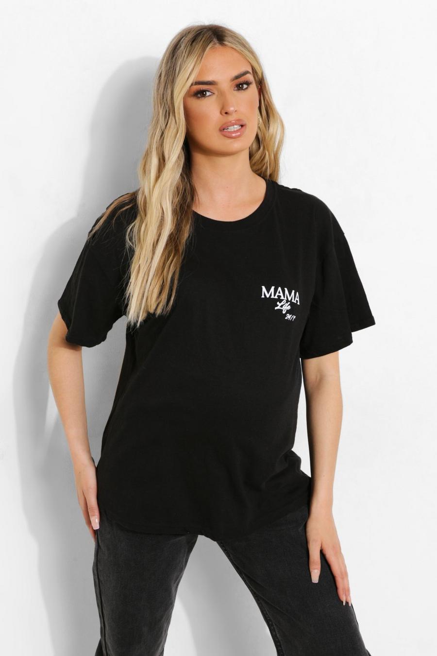 Black Maternity Mama Life T-shirt image number 1