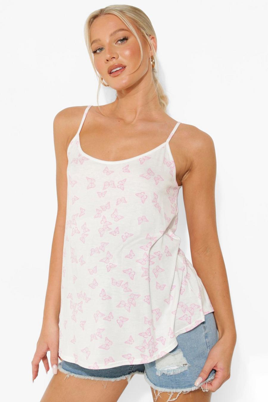 Baby pink Maternity Butterfly Swing Cami Top image number 1