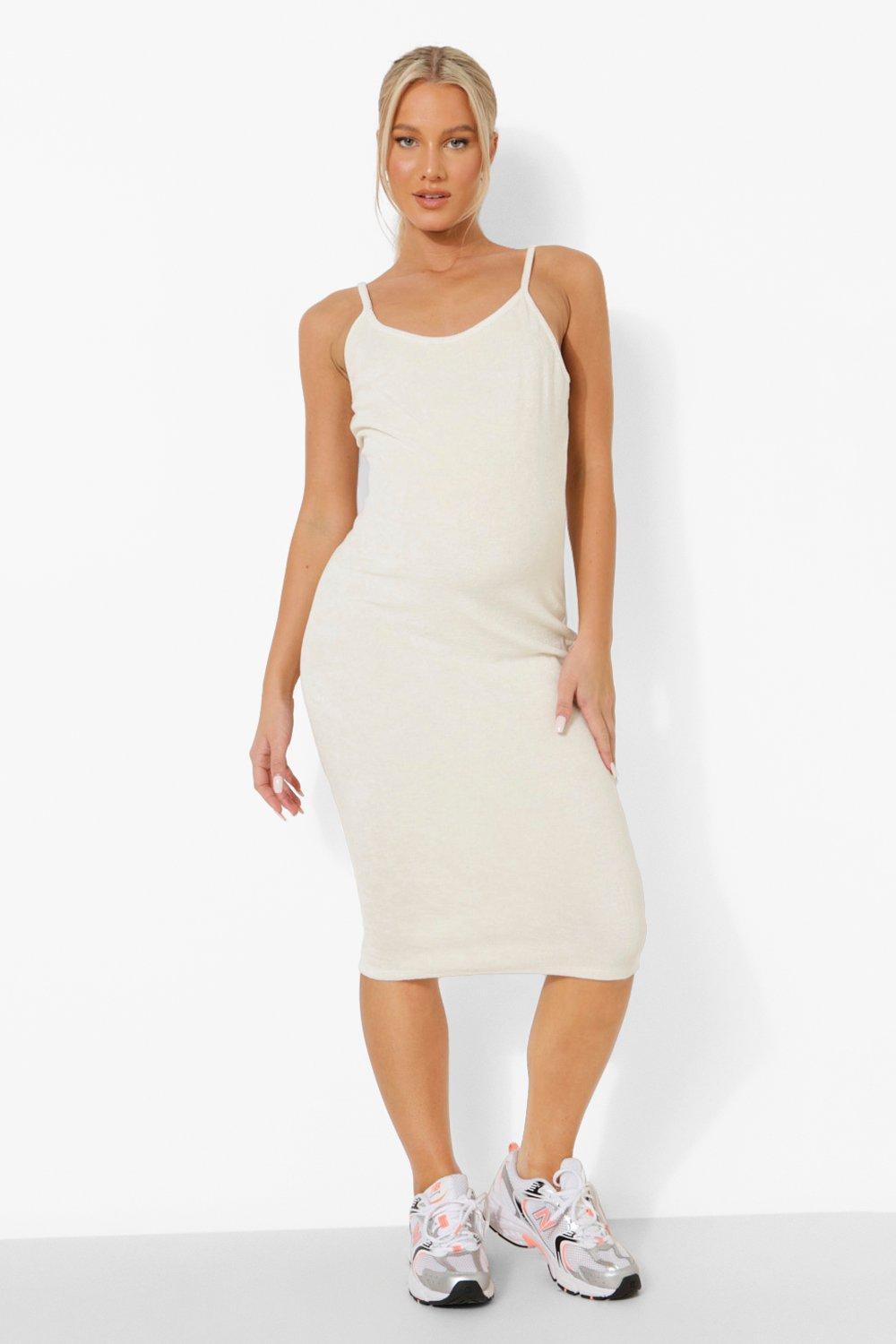 Maternity Toweling Strappy Nursing Dress