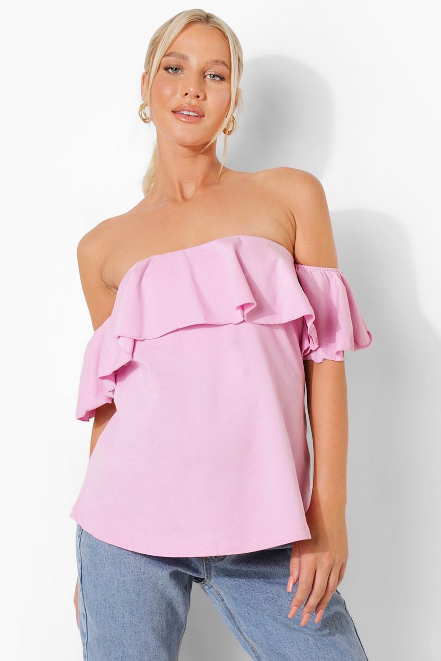 Lilac Maternity Off The Shoulder Swing Top image number 1