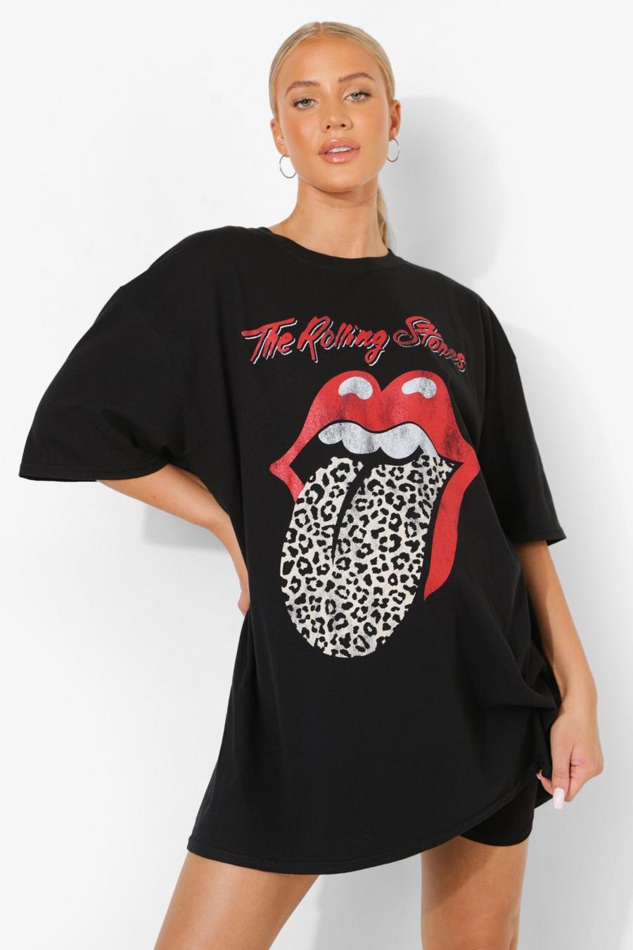 Camiseta Premamá oversize de los Rolling Stones, Black image number 1