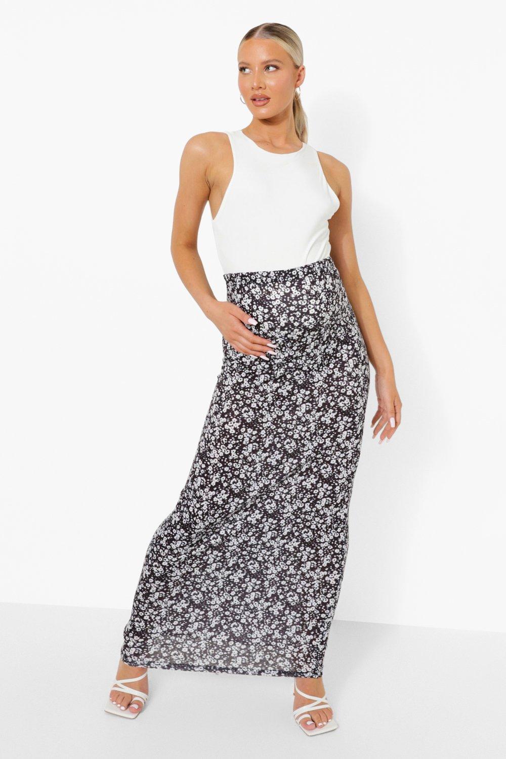 Maternity maxi skirt on sale boohoo