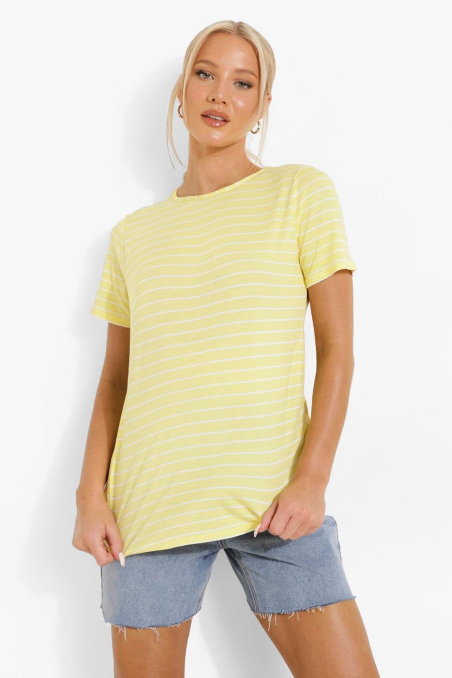Lemon Maternity Stripe T-shirt image number 1