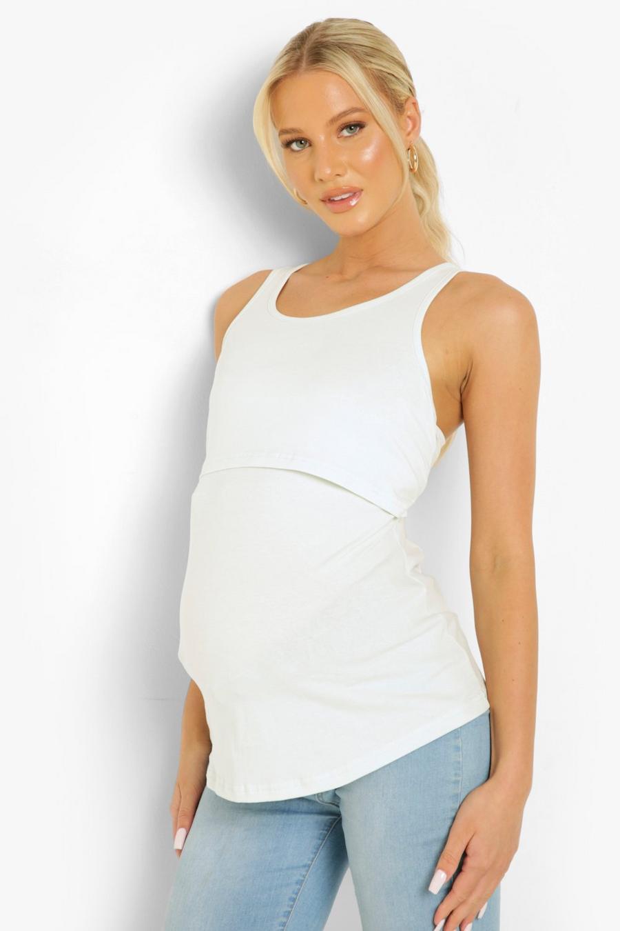 Sage Maternity Nursing Vest Top image number 1