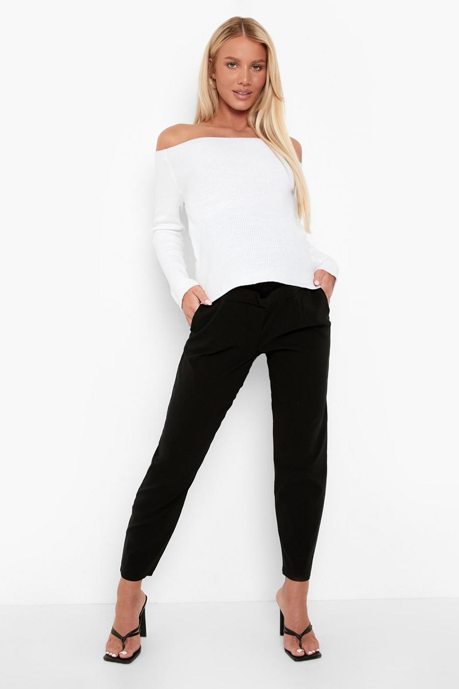 Black Maternity Super Stretch Fitted Pants image number 1