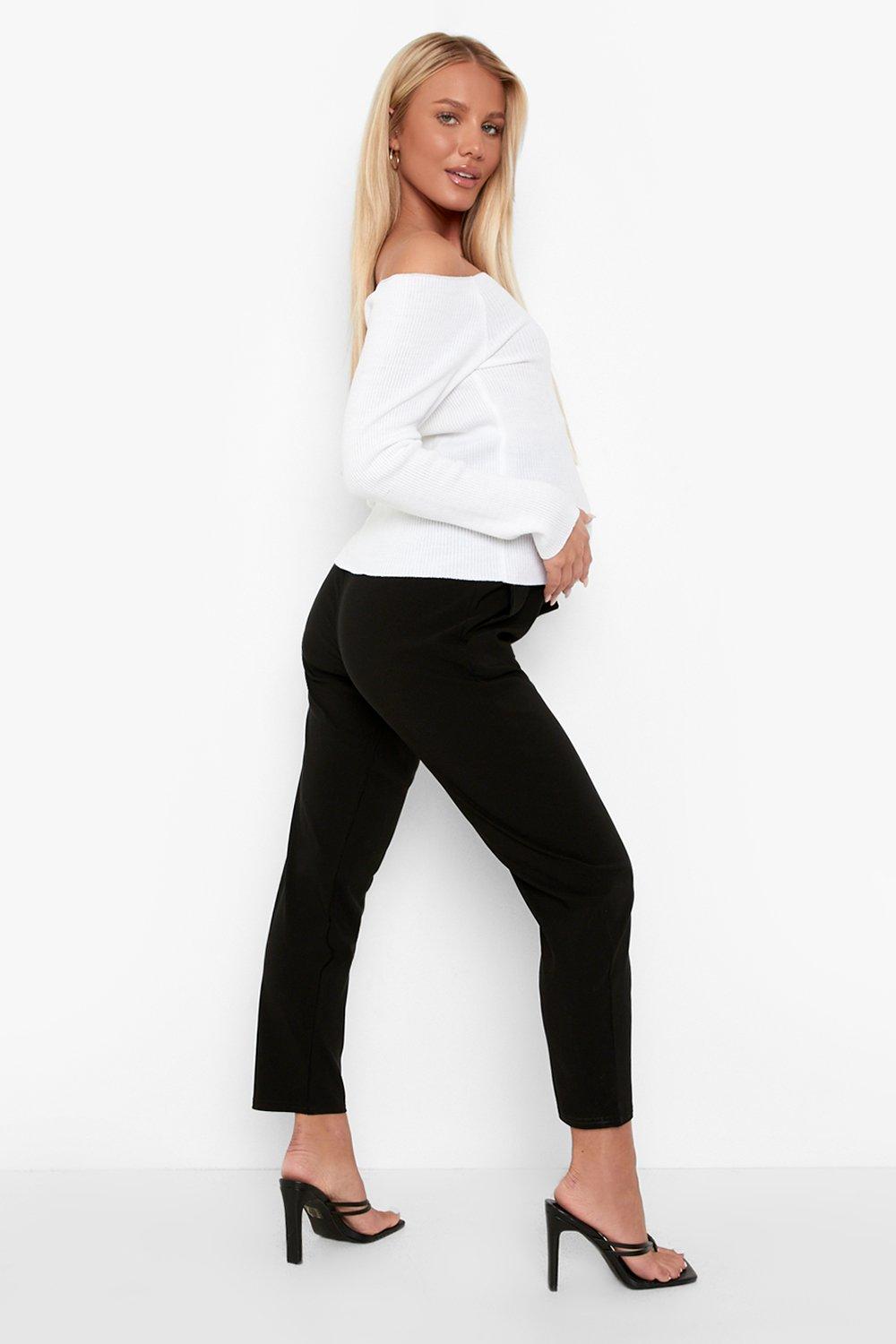 Maternity Black Over Bump Slim Stretch Trousers